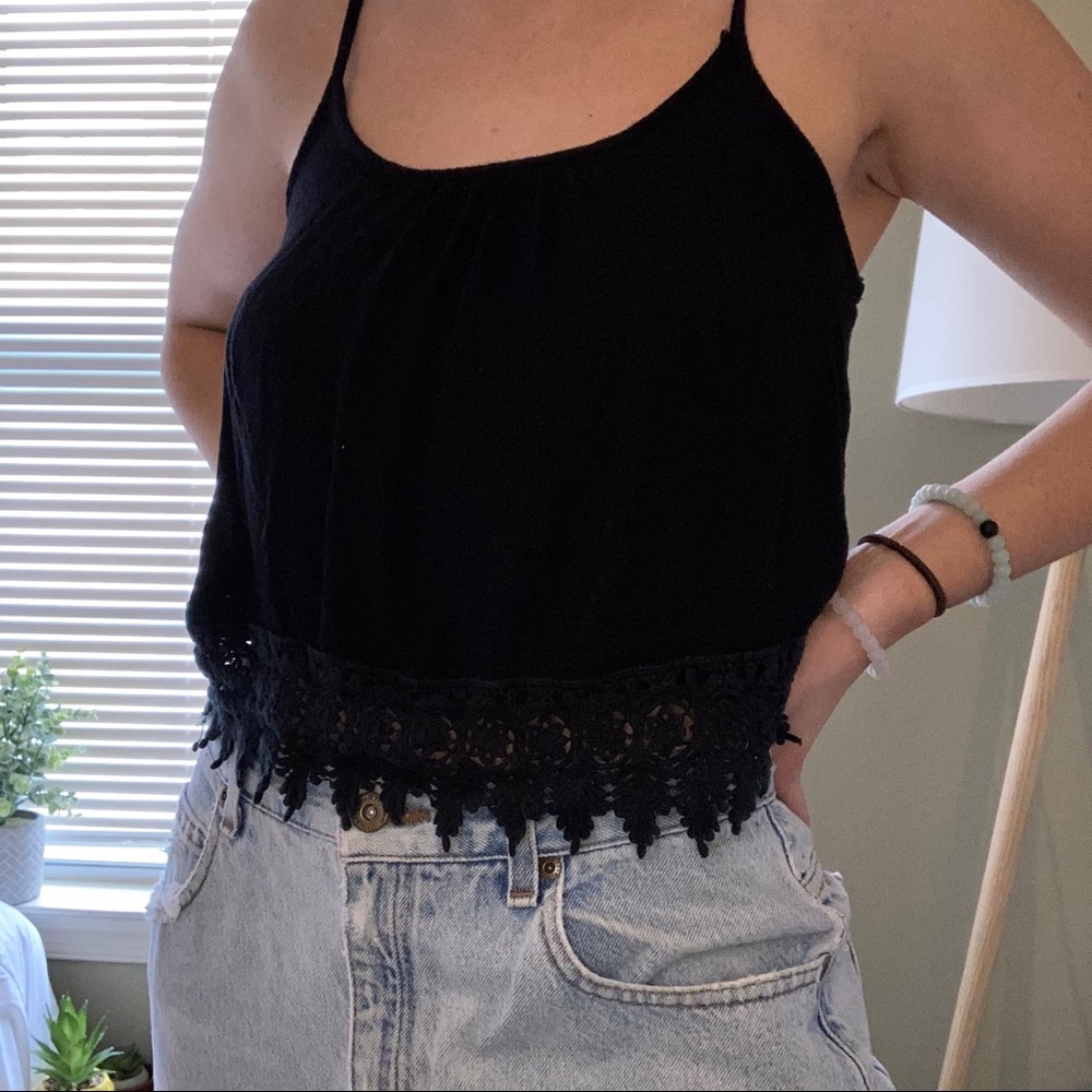Black tank top